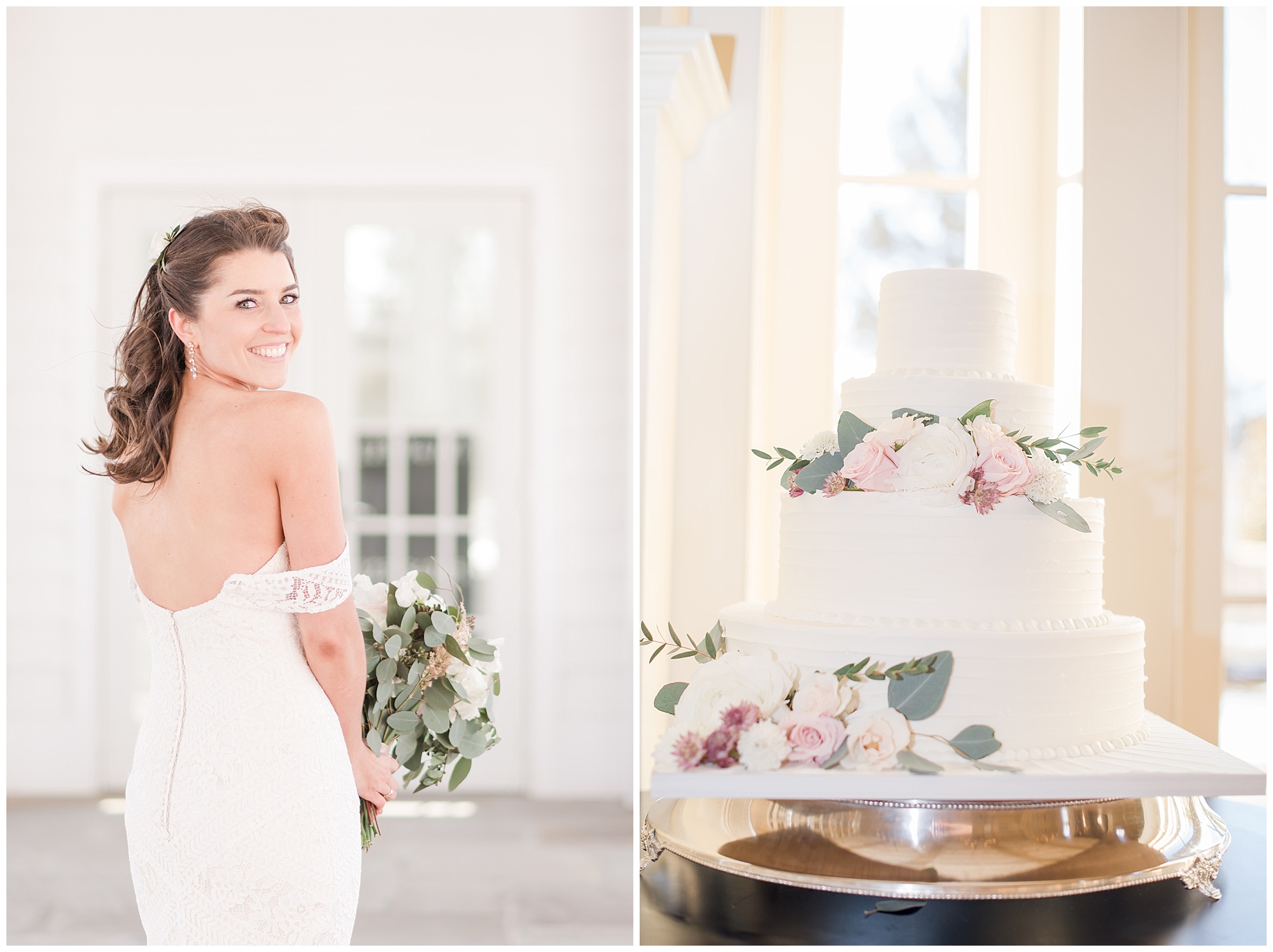 floral wedding cake