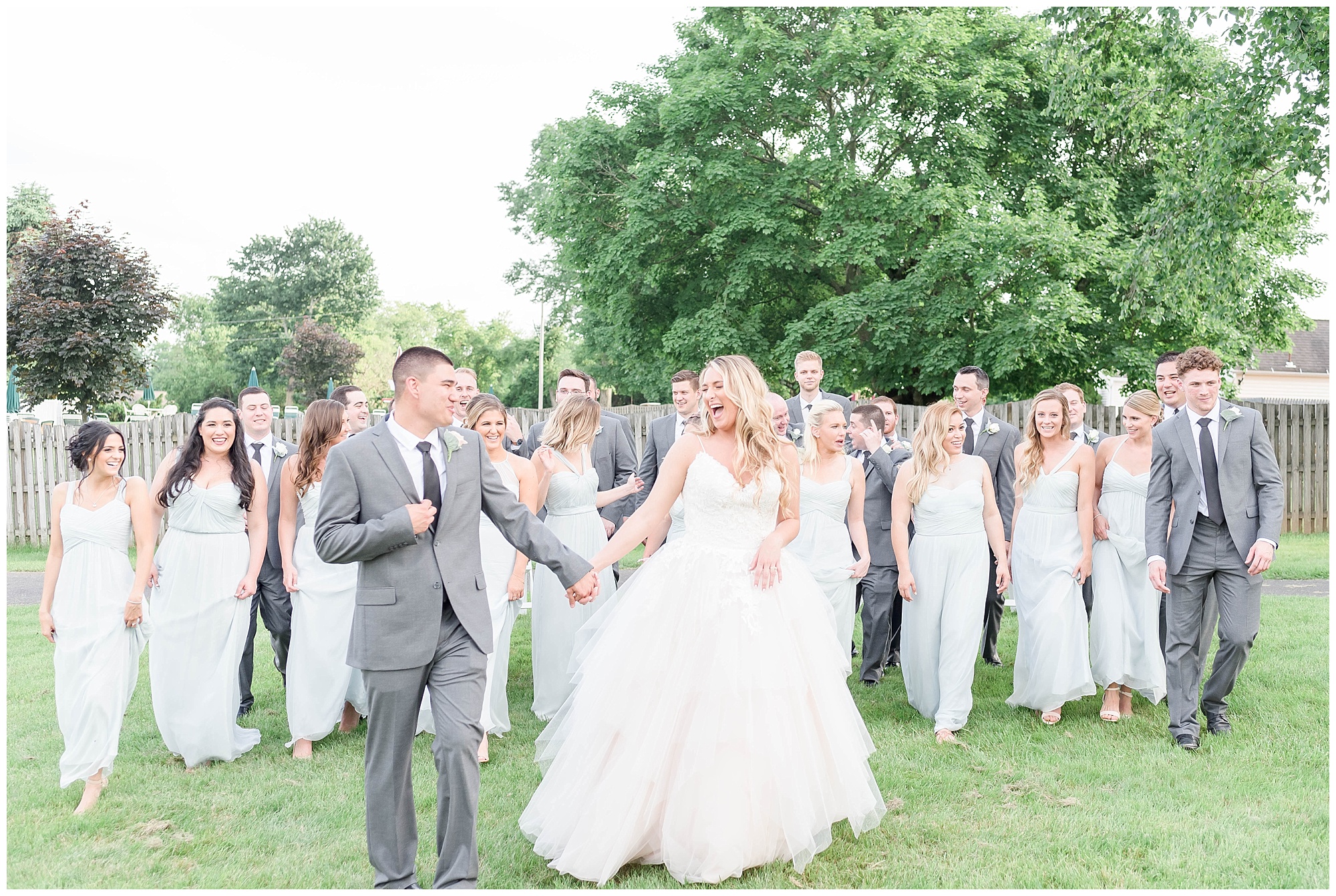 large bridal party