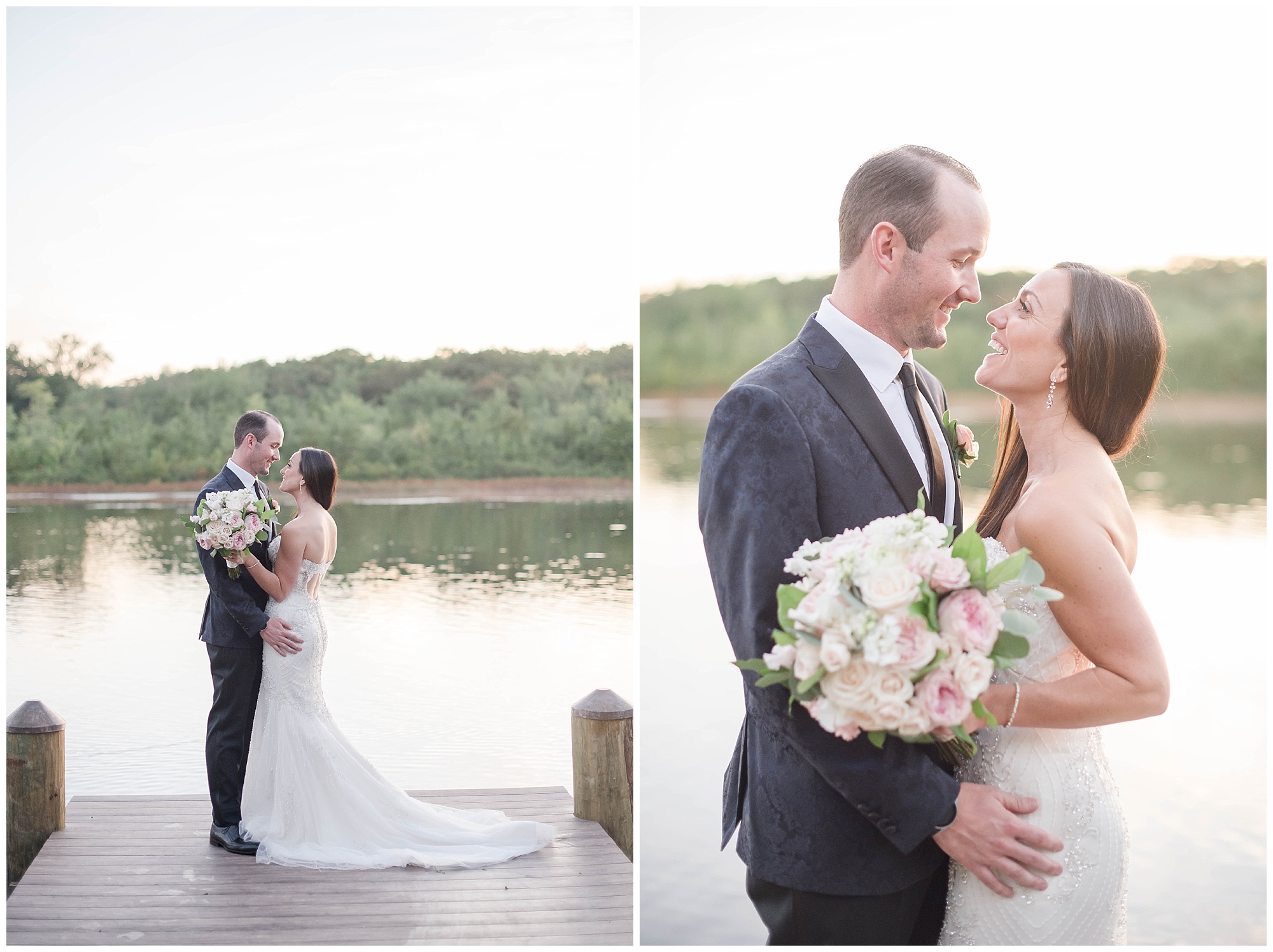 sunset bride and groom photos