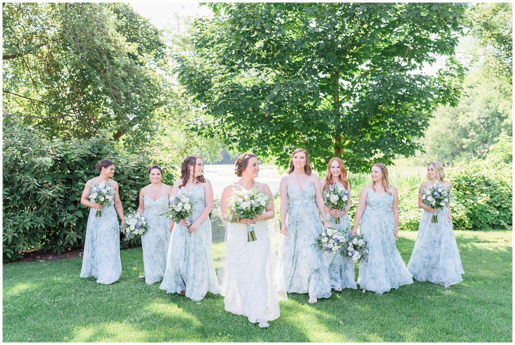 floral bridesmaids dresses