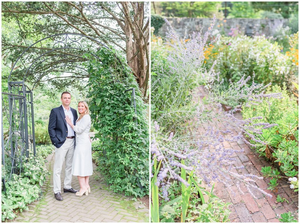 garden engagement photos