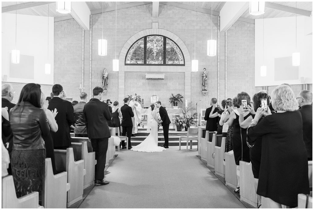 church wedding kiss