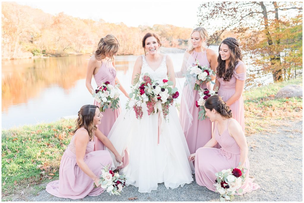 bridesmaids fall wedding