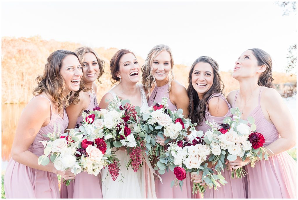 November wedding bridesmaids