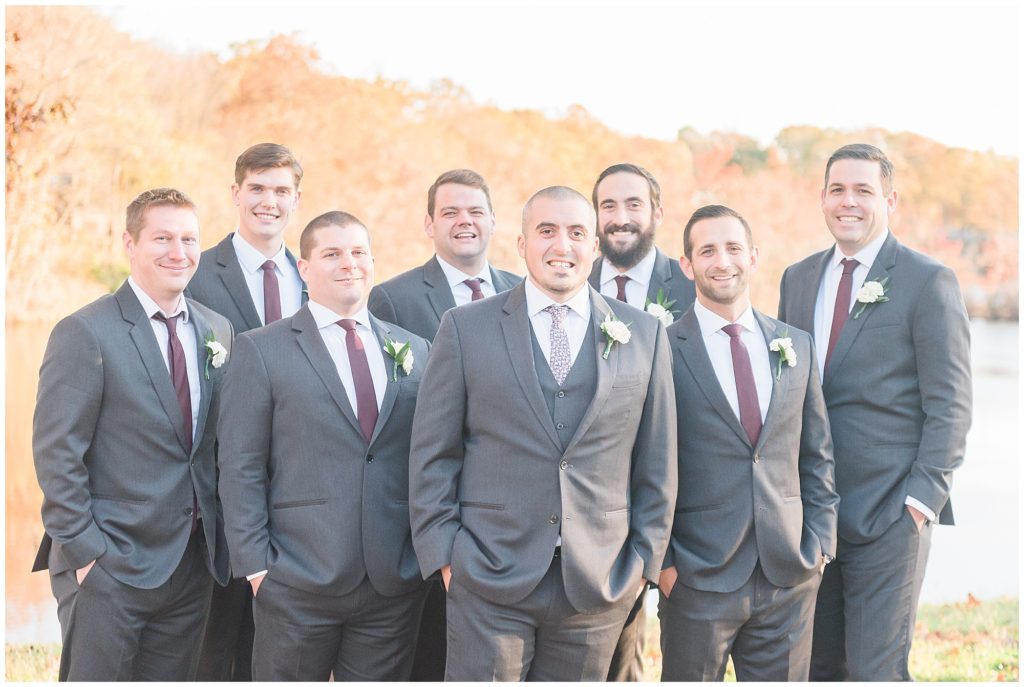 fall groomsmen