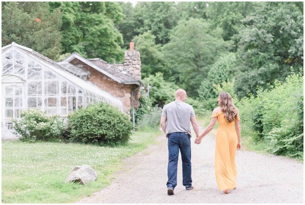 garden engagement photos