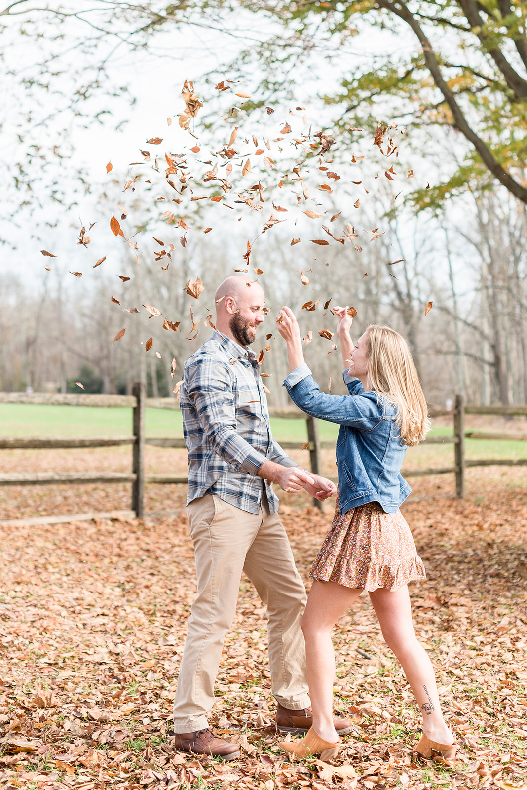 fall engagement photos