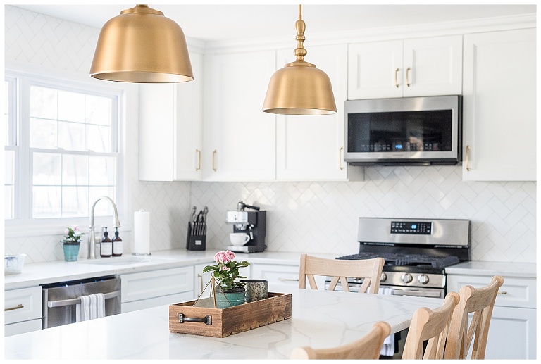 White and Gold Kitchen Ideas - Keri Calabrese Photography