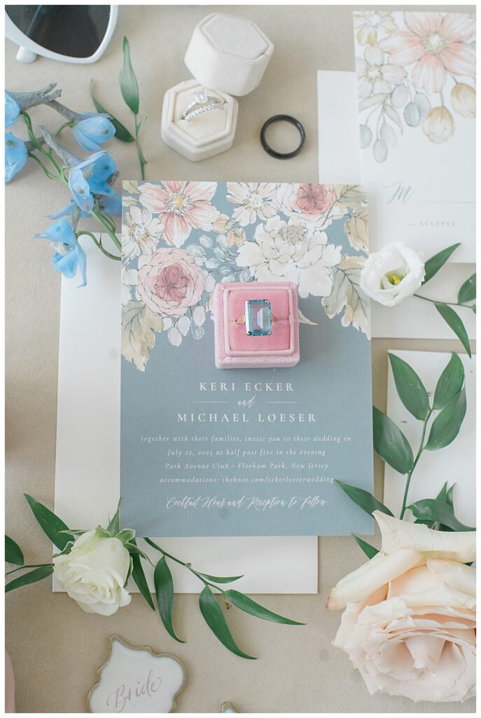 floral wedding invitation