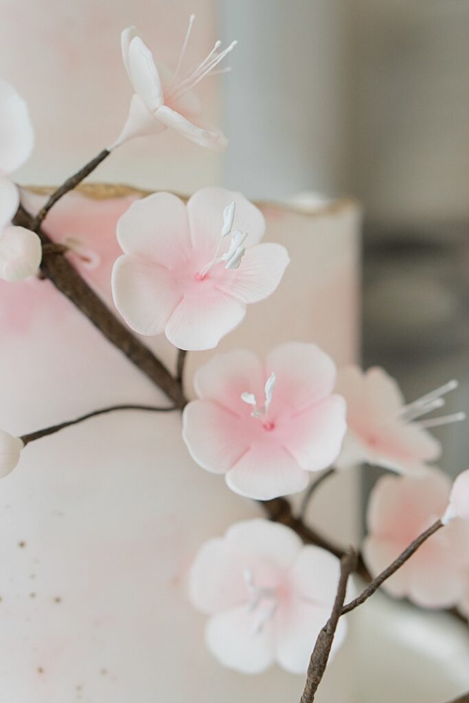 cherry blossom wedding cake