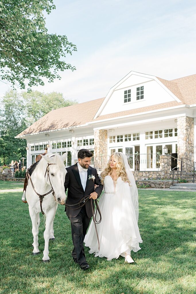 white horse bride and groom franklin lakes