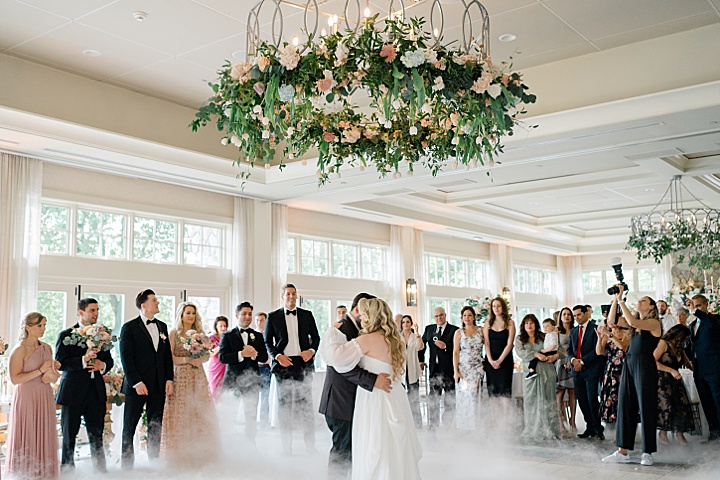 bride and groom first dance