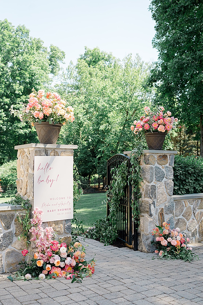 private residence tented baby shower