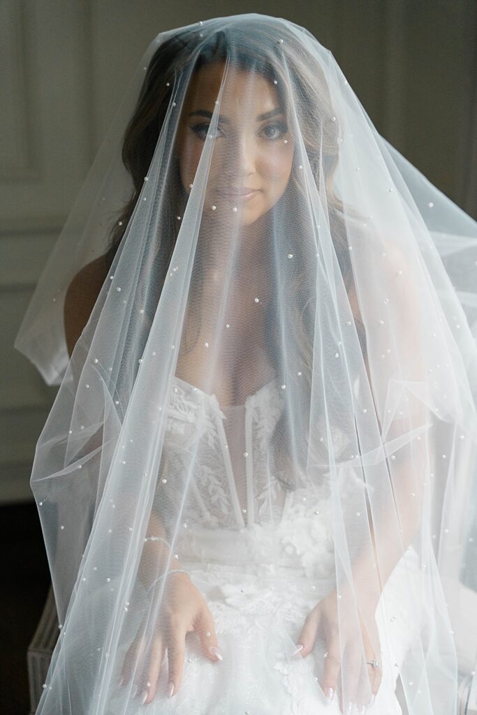 bride under veil