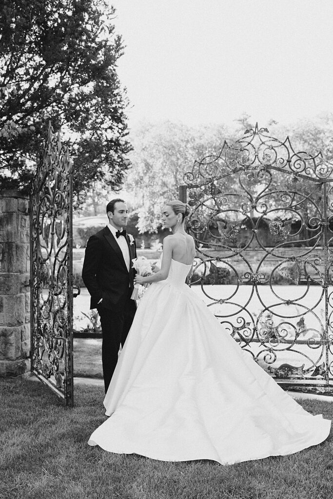a classic portrait of the bride and groom